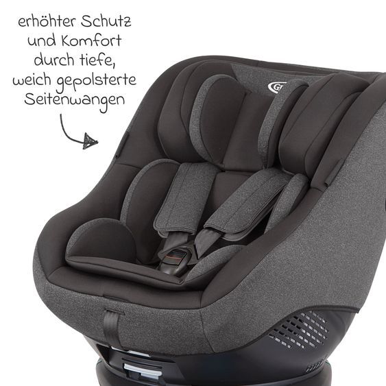 Graco Reboarder-Kindersitz Turn2Me i-Size ab Geburt - 4 Jahre (40 cm-105 cm) mit Sitzverkleinerer & Isofix-Basis - Heather