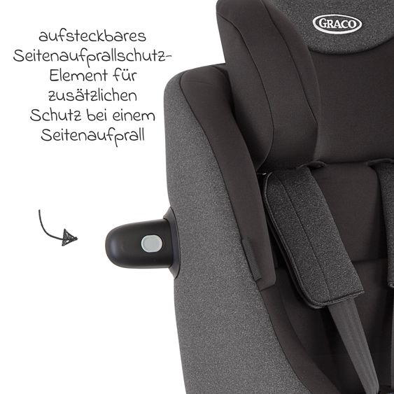 Graco Reboarder-Kindersitz Turn2Me i-Size ab Geburt - 4 Jahre (40 cm-105 cm) mit Sitzverkleinerer & Isofix-Basis - Heather