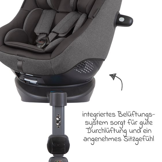 Graco Reboarder-Kindersitz Turn2Me i-Size ab Geburt - 4 Jahre (40 cm-105 cm) mit Sitzverkleinerer & Isofix-Basis - Heather