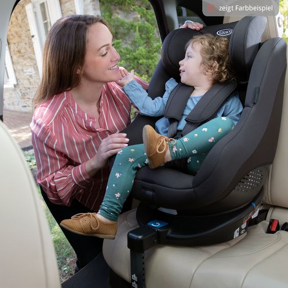 Graco Reboarder-Kindersitz Turn2Me i-Size ab Geburt - 4 Jahre (40 cm-105 cm) mit Sitzverkleinerer & Isofix-Basis - Heather