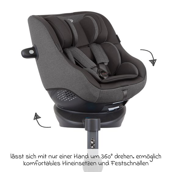 Graco Reboarder-Kindersitz Turn2Me i-Size ab Geburt - 4 Jahre (40 cm-105 cm) mit Sitzverkleinerer & Isofix-Basis - Heather