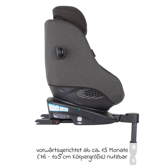 Graco Reboarder-Kindersitz Turn2Me i-Size ab Geburt - 4 Jahre (40 cm-105 cm) mit Sitzverkleinerer & Isofix-Basis - Heather