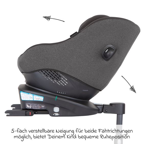 Graco Reboarder-Kindersitz Turn2Me i-Size ab Geburt - 4 Jahre (40 cm-105 cm) mit Sitzverkleinerer & Isofix-Basis - Heather