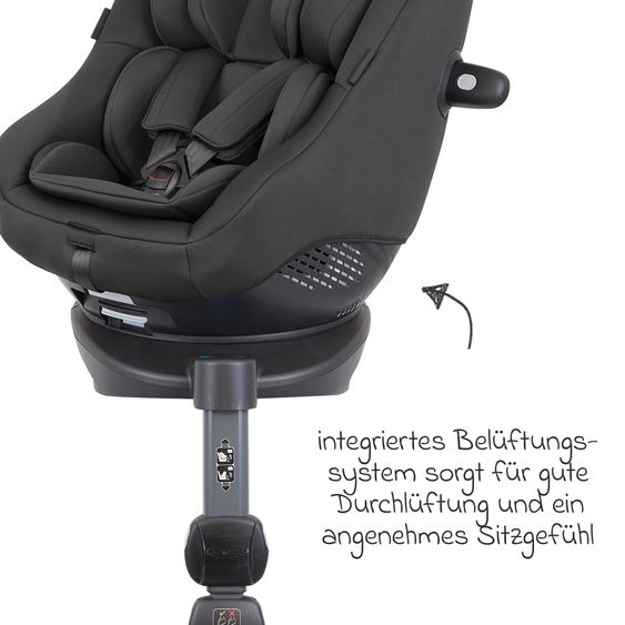 Graco Reboarder-Kindersitz Turn2Me i-Size ab Geburt - 4 Jahre (40 cm-105 cm) mit Sitzverkleinerer & Isofix-Basis - Midnight