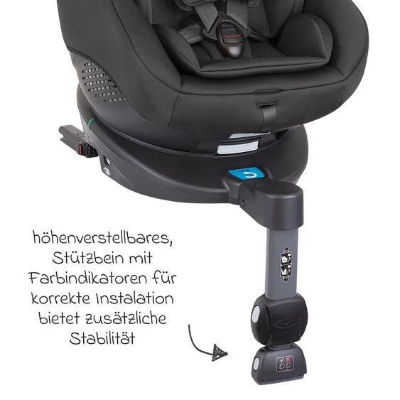 Graco Reboarder-Kindersitz Turn2Me i-Size ab Geburt - 4 Jahre (40 cm-105 cm) mit Sitzverkleinerer & Isofix-Basis - Midnight