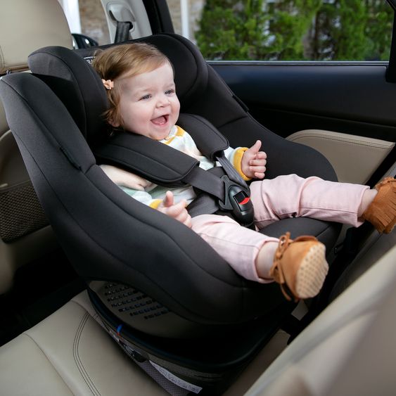 Graco Reboarder-Kindersitz Turn2Me i-Size ab Geburt - 4 Jahre (40 cm-105 cm) mit Sitzverkleinerer & Isofix-Basis - Midnight