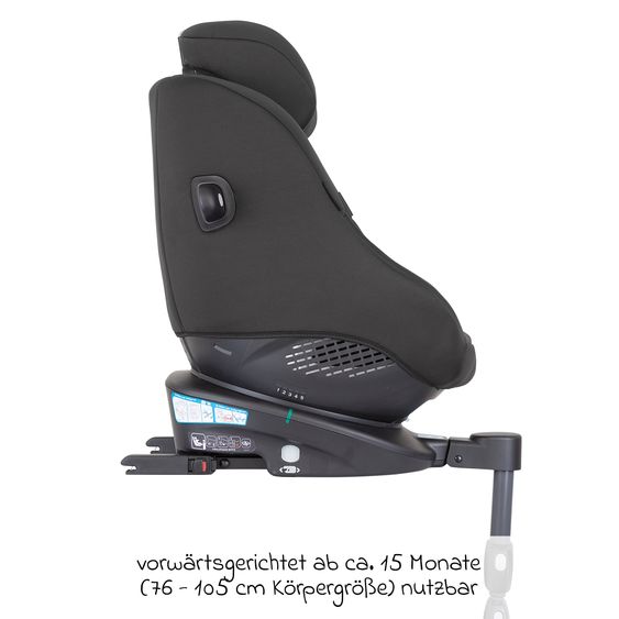 Graco Reboarder-Kindersitz Turn2Me i-Size ab Geburt - 4 Jahre (40 cm-105 cm) mit Sitzverkleinerer & Isofix-Basis - Midnight