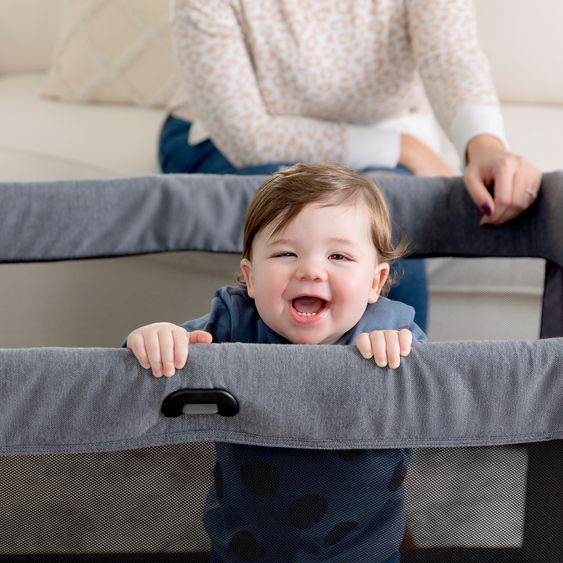 Graco Travel cot FoldLite from birth - 3 years only 6.78 kg light incl. carry bag & insect screen - Shadow