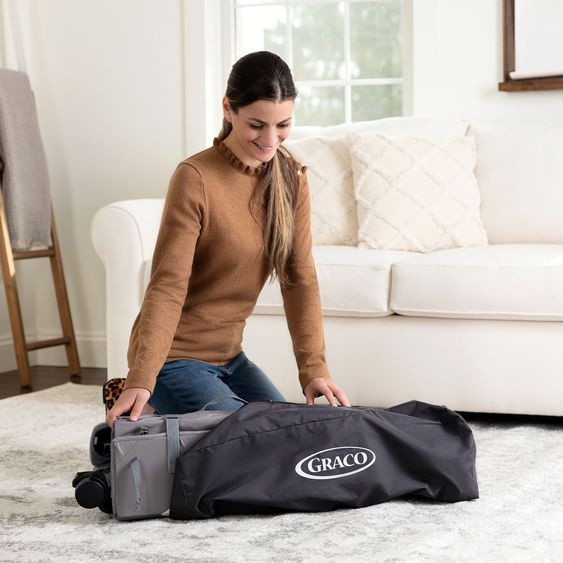 Graco Reisebett FoldLite ab Geburt - 3 Jahre nur 6,78 kg leicht inkl. Transporttasche - Shadow