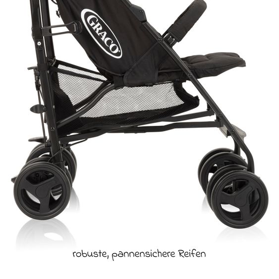 Graco Reisebuggy & Sportwagen Travelite nur 7 kg leicht mit Liegeposition - Black & Grey