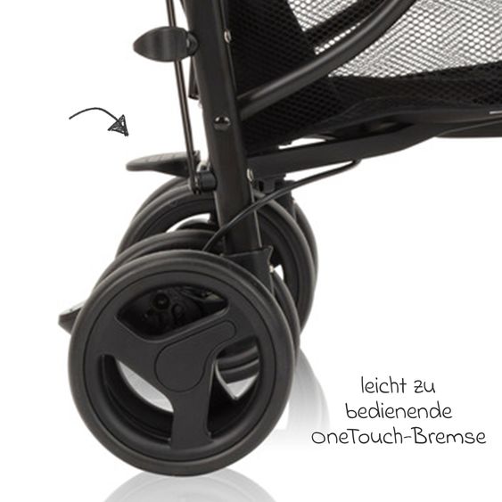 Graco Reisebuggy & Sportwagen Travelite nur 7 kg leicht mit Liegeposition - Black & Grey