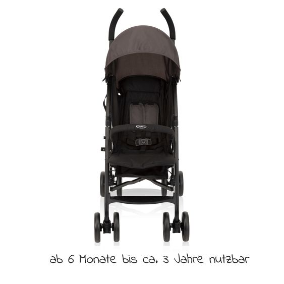 Graco Reisebuggy & Sportwagen Travelite nur 7 kg leicht mit Liegeposition - Black & Grey