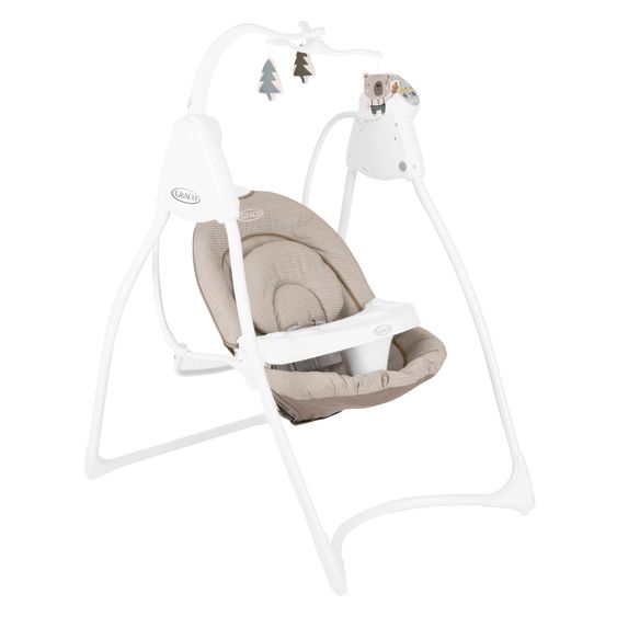 Graco Schaukel Lovin Hug ab Geburt - 9 Monate mit abnehmbarem Tablett inkl. Mobile mit 3 Stoff-Figuren - Little Adventures