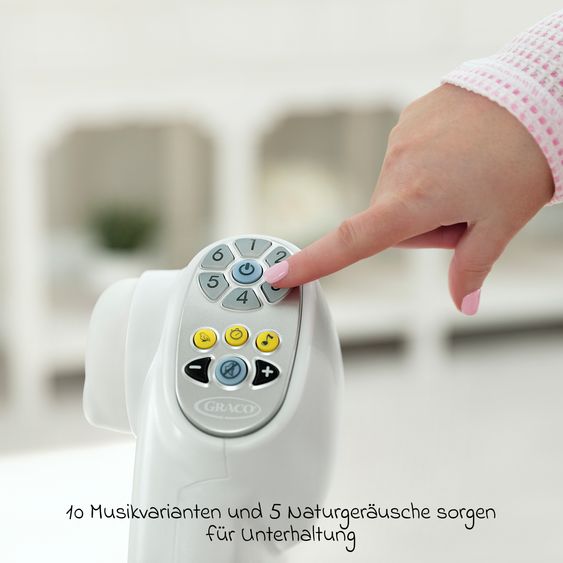 Graco Schaukel Lovin Hug ab Geburt - 9 Monate mit abnehmbarem Tablett inkl. Mobile mit 3 Stoff-Figuren - Little Adventures