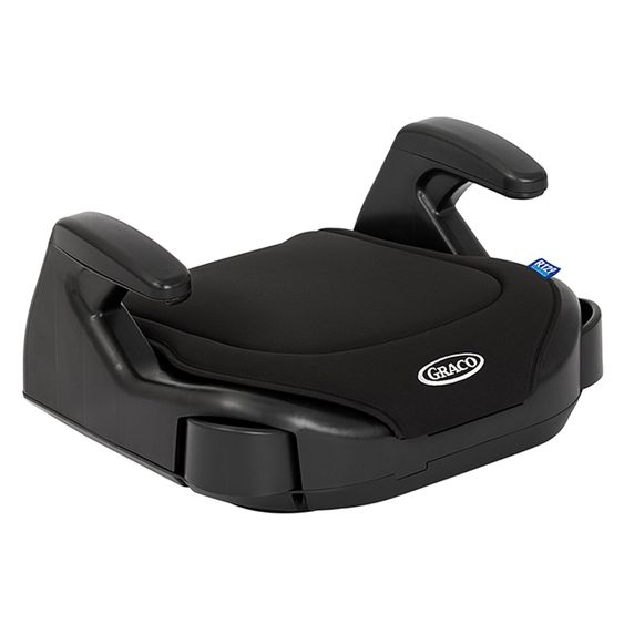 Graco Rialzo Seggiolino Auto Booster Basic R129 da 7 anni - 12 anni (135 cm - 150 cm) Installazione con cintura di sicurezza del veicolo - Nero