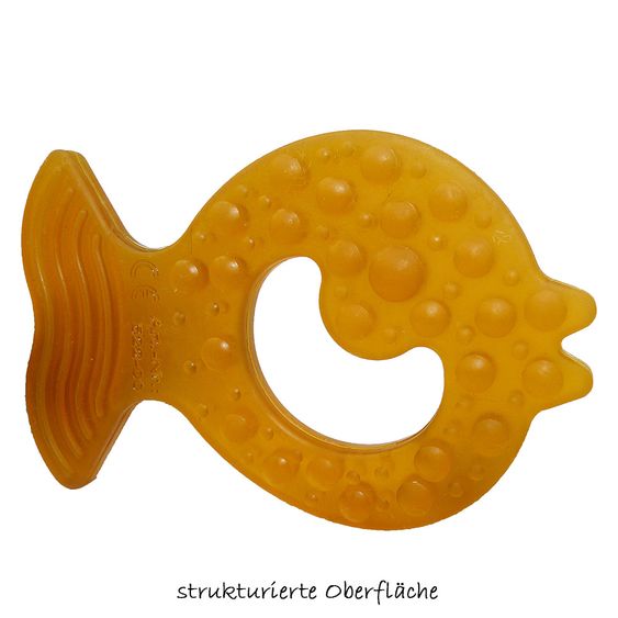 Grünspecht Organic natural rubber teething ring - fish