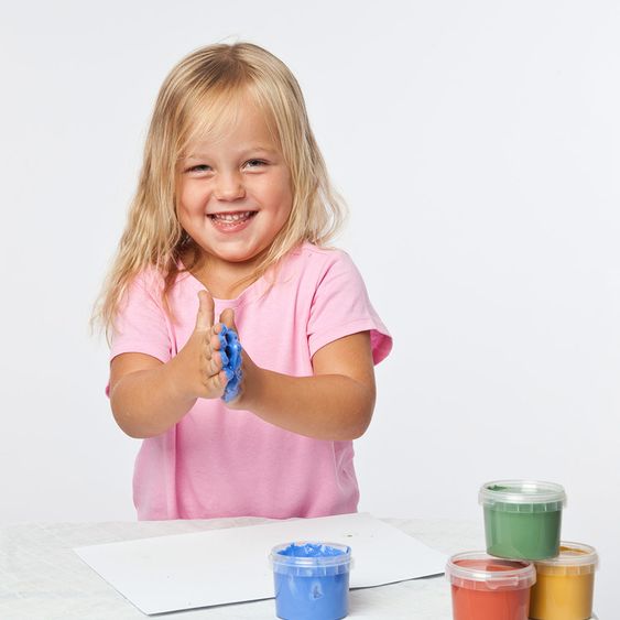 Grünspecht Organic finger painting paint