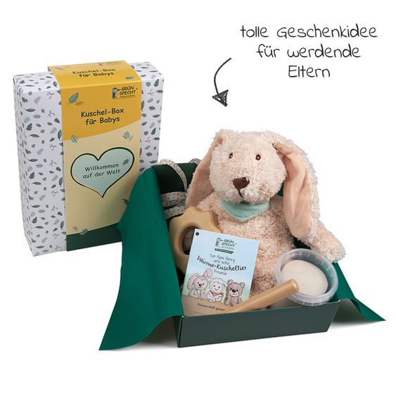 Grünspecht Geschenkbox zum Kuscheln