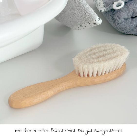 Grünspecht Naturhaarbürste Ziegenhaar