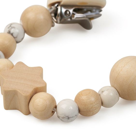 Grünspecht Schnullerkette Edelstein Magnesit