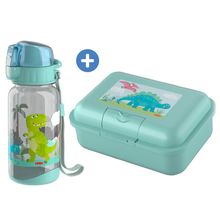 2-tlg, Lunch Set Brotdose & Trinkflasche - Dino