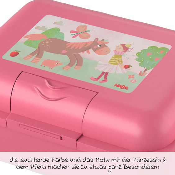 Haba 2-piece lunch set lunch box & drinking bottle - princess & horse