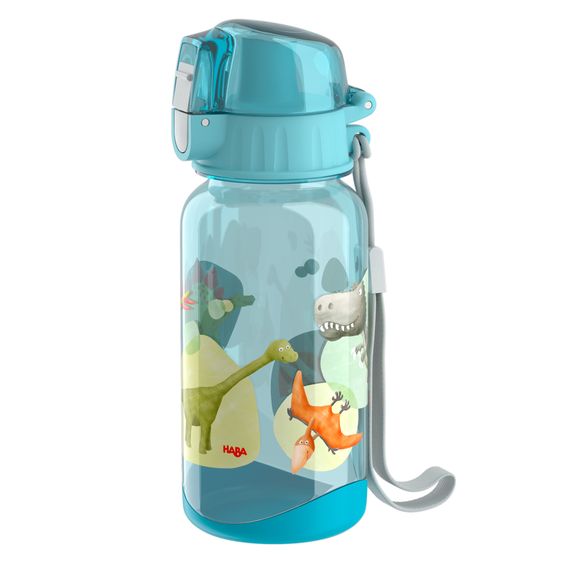 Haba Set economico da 2 pezzi biberon 400 ml + cestino per il pranzo - dinosauri