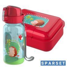 2-tlg. Sparset Trinkflasche 400 ml + Brotdose - Glück