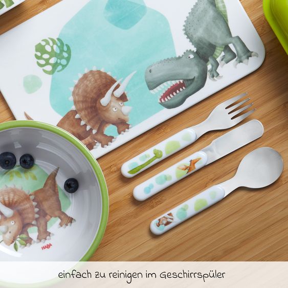 Haba 3-piece cutlery set - Dinos