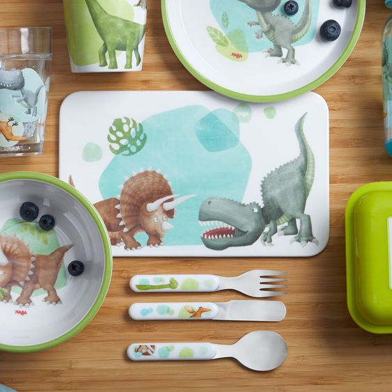 Haba 3-piece cutlery set - Dinos