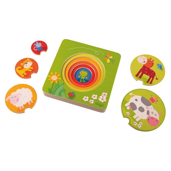 Haba 3D-Holzpuzzle Bauernhof-Freunde - 5 Teile