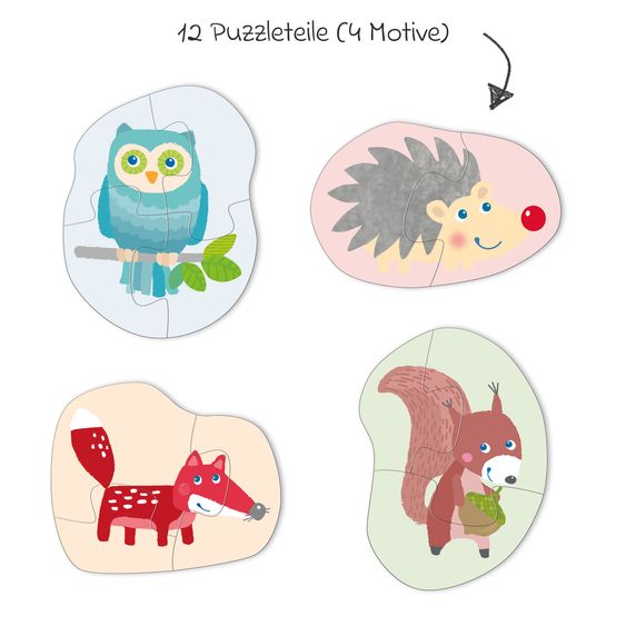 Haba 4 erste Puzzles – Im Wald - 12 Teile