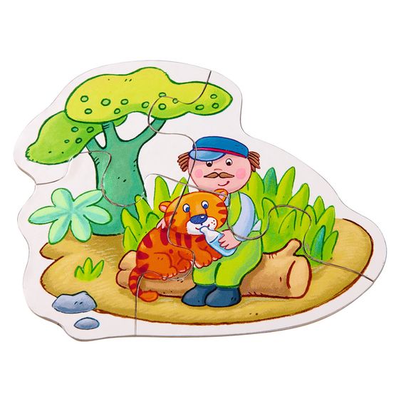 Haba 6 erste Puzzles Zoo mit Spielfigur - 20 Teile