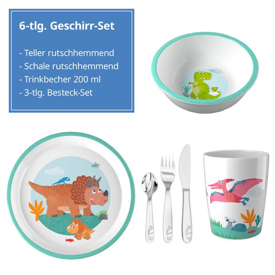 Haba 6-tlg. Geschirr-Set - Dino