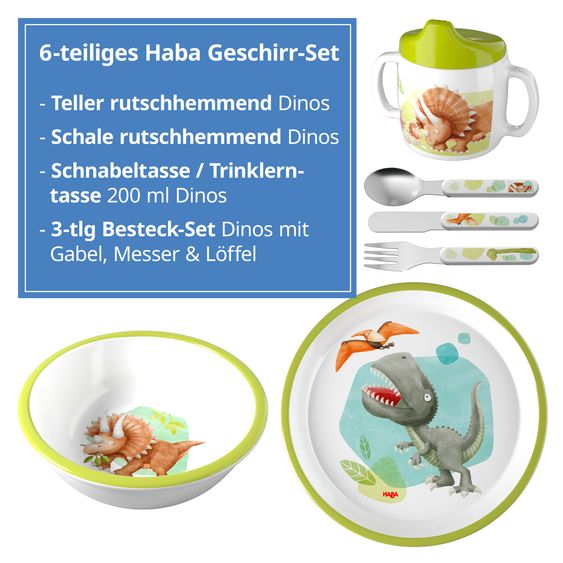 Haba 6-tlg. Geschirr-Set - Dinos