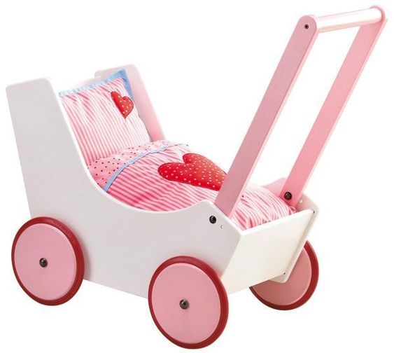 Haba Holz-Puppenwagen Herzen