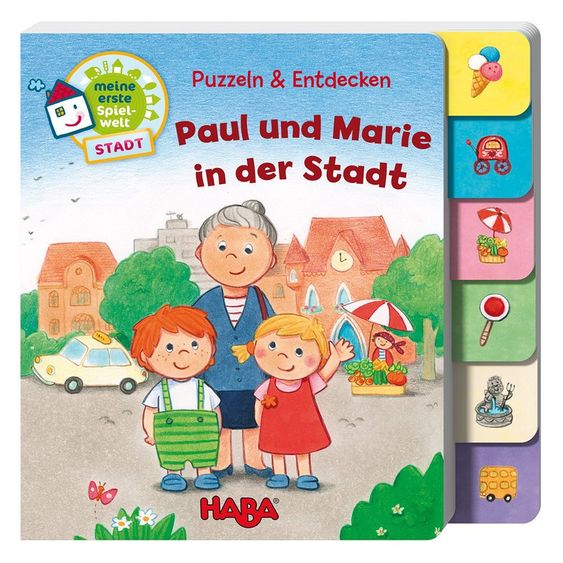 Haba Puzzlebuch Paul und Marie in der Stadt