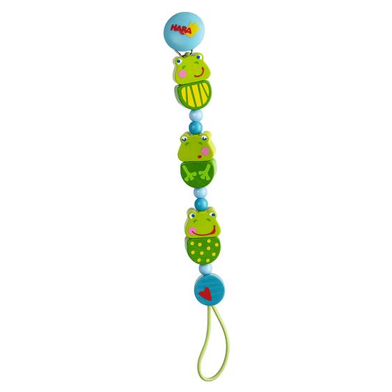 Haba Pacifier chain made of wood - frog concert