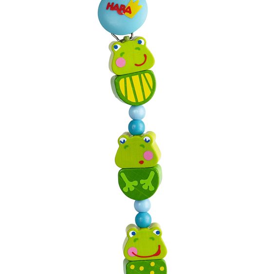 Haba Pacifier chain made of wood - frog concert