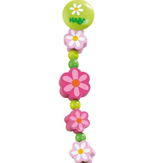 Haba Pacifier chain made of wood - summer flowers