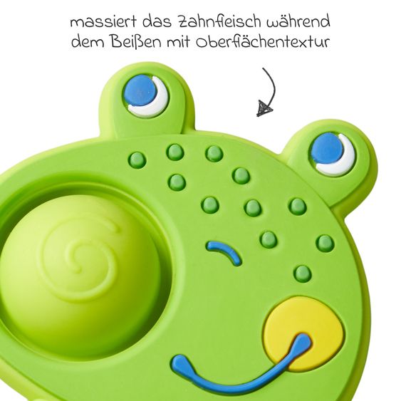 Haba Silicone teething ring / grasping toy Plopp frog