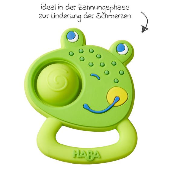 Haba Silicone teething ring / grasping toy Plopp frog