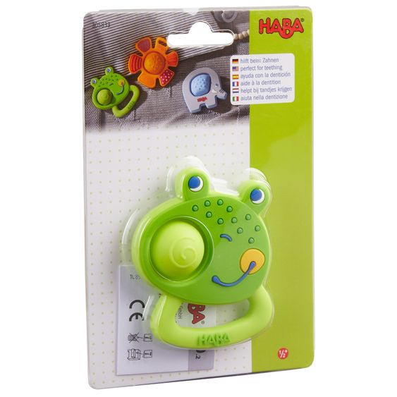 Haba Silicone teething ring / grasping toy Plopp frog