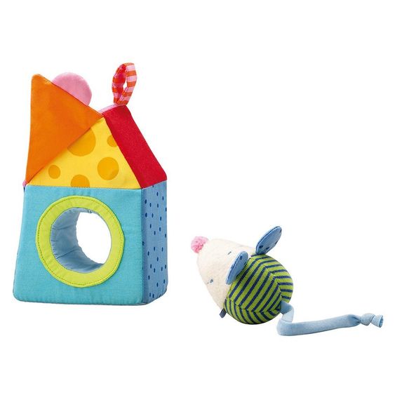 Haba Cubo di stoffa Mouse in casa