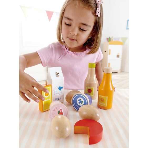 Hape 10-tlg. Set Lebensmittel aus Holz Gesunde Kost