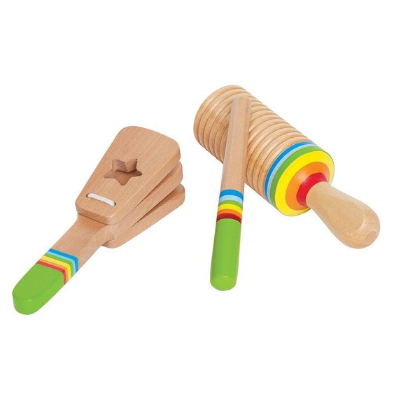 Hape 3-tlg. Rhythmus-Set Instrumente aus Holz