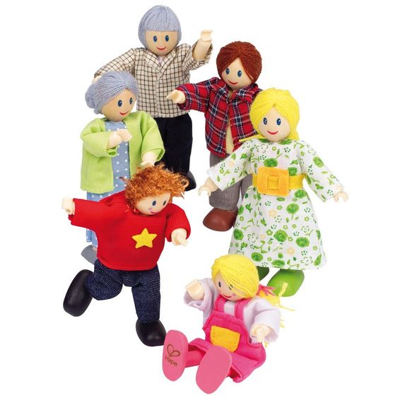 Hape 6-tlg. Set Puppenfamilie