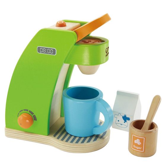 Hape Holz-Kaffeemaschine mit 5-tlg. Zubehör