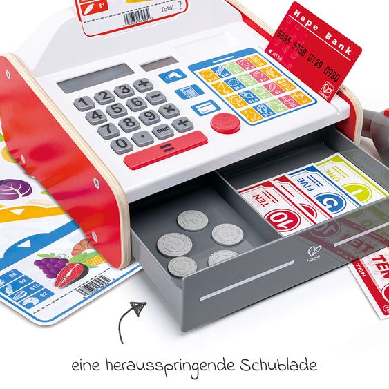 Hape Toy store accessories Play cash register with sound