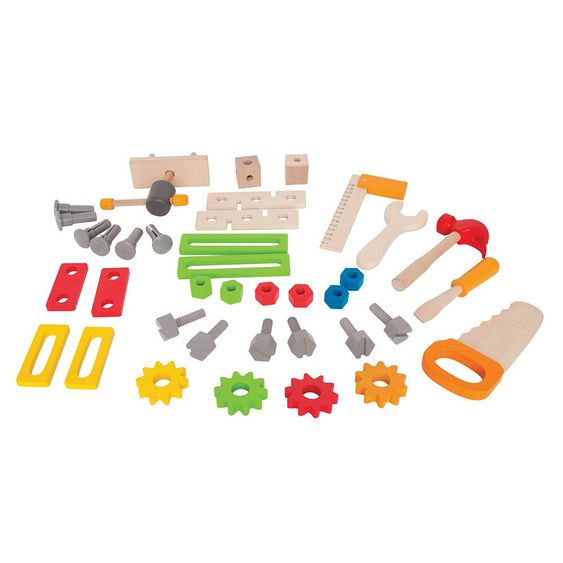 Hape Meister workbench with large set of accessories